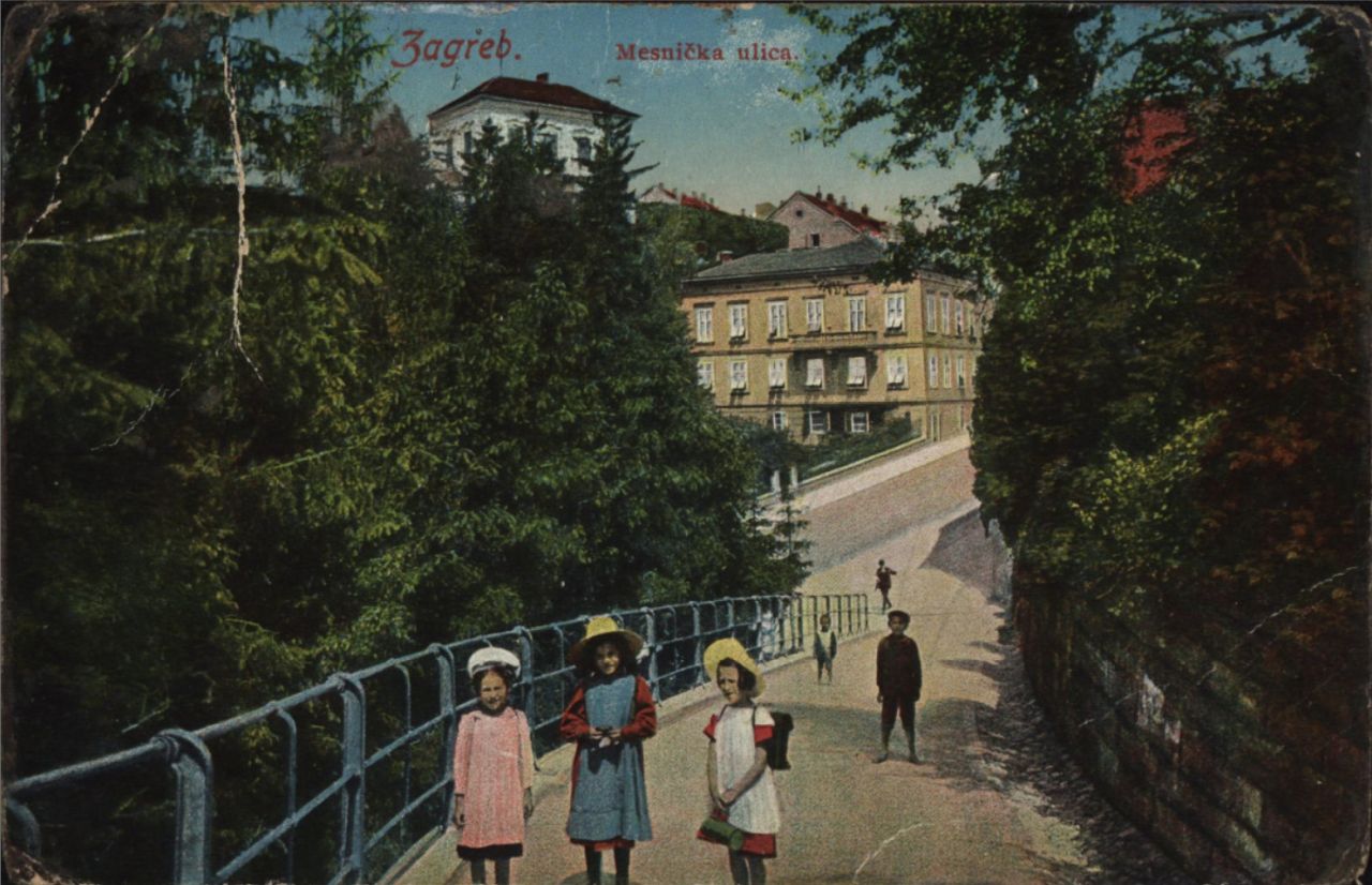 Mesnička ulica, razglednica je putovala 1912. godine